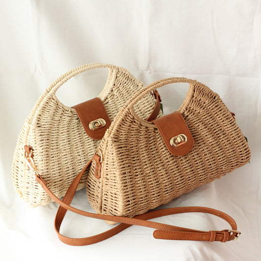 Bolsa - sisal - Detalhes em corino